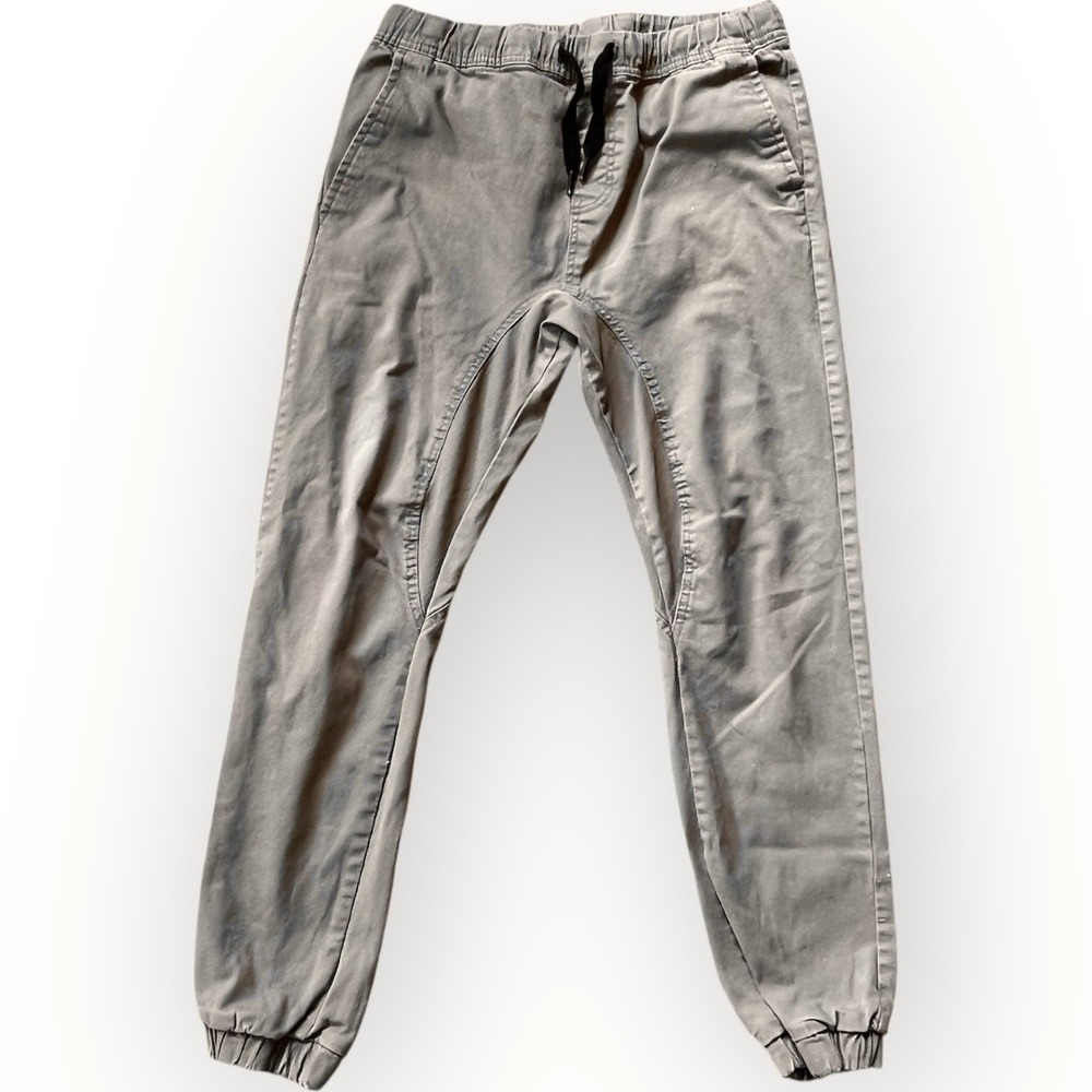 Thrashed Southpole Flex Joggers Pants Men Med Khaki Tan Drawstring Elastic Waist